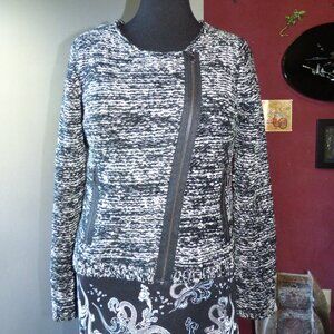 QUIRKY COLOURS GOTH VAMPIRE GREY MULTI LUREX FAUS POCKETS SHORT JACKET XL